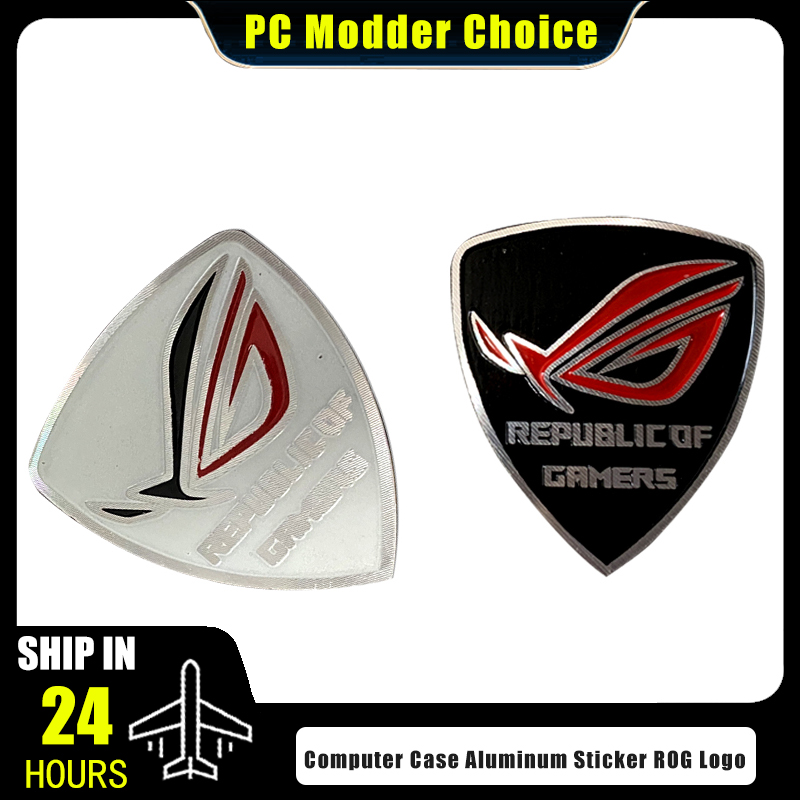 Pc Gaming Aesthetic - Computerkast Aluminium sticker ROG Logo Gamer
