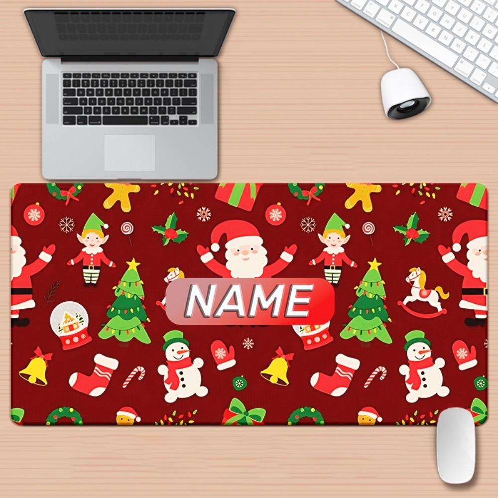 Pc Gaming Names - 1pc Cartoon Kerst Aangepaste Bureaumat Kerstman