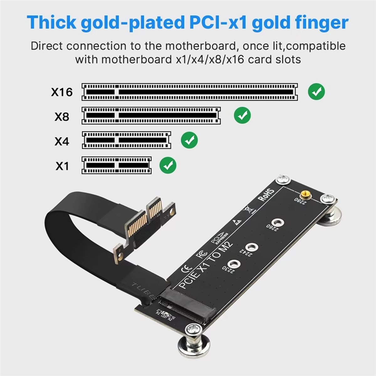 Pcie Riser Cable - L77A PCI-E 3.0 X1 naar M.2