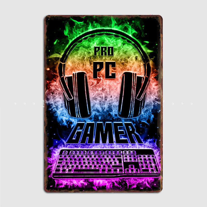 Pc Gaming Club - PC Gaming Teken Vintage Retro Poster