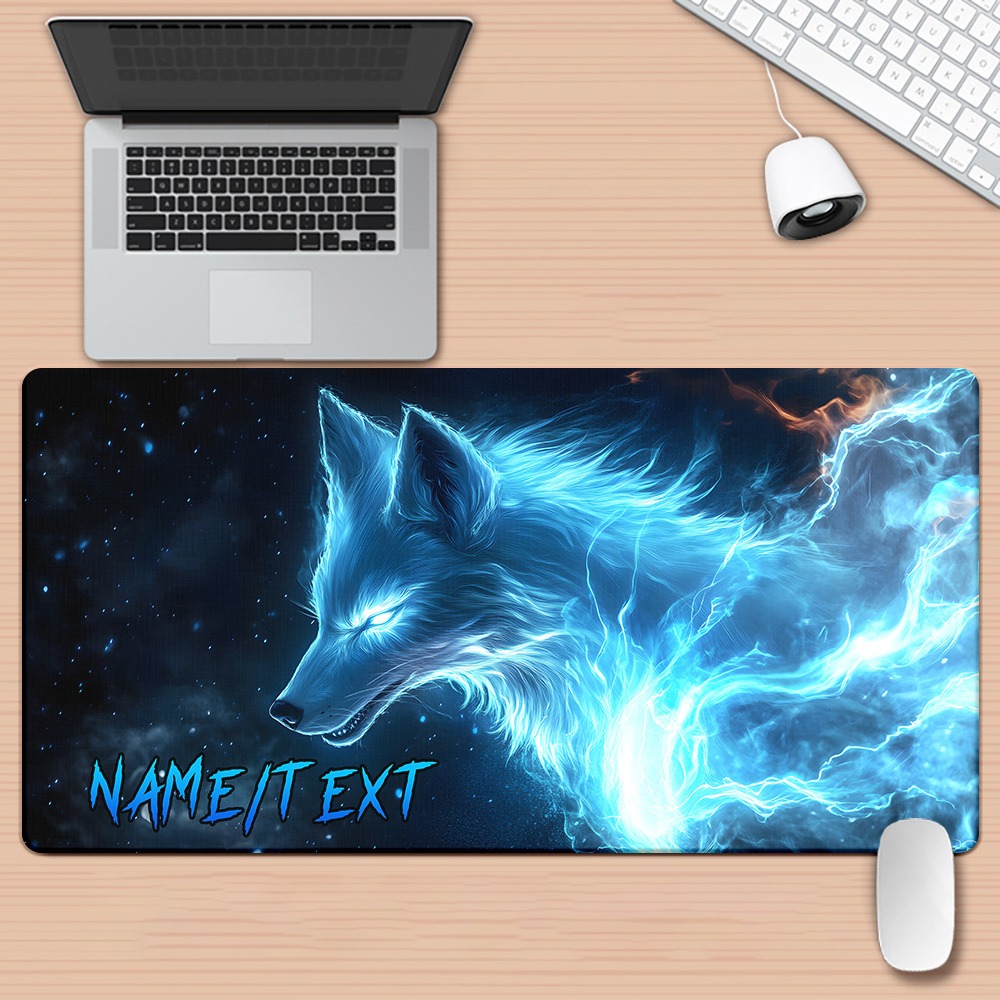 Pc Gaming Names - Aangepaste naam Magic Wolf HD bedrukte