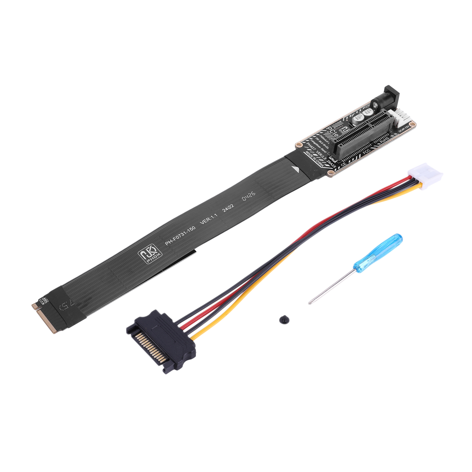 Pcie Riser Cable - PCIe 4.0 X4 externe GPU-uitbreidingskaart M.2