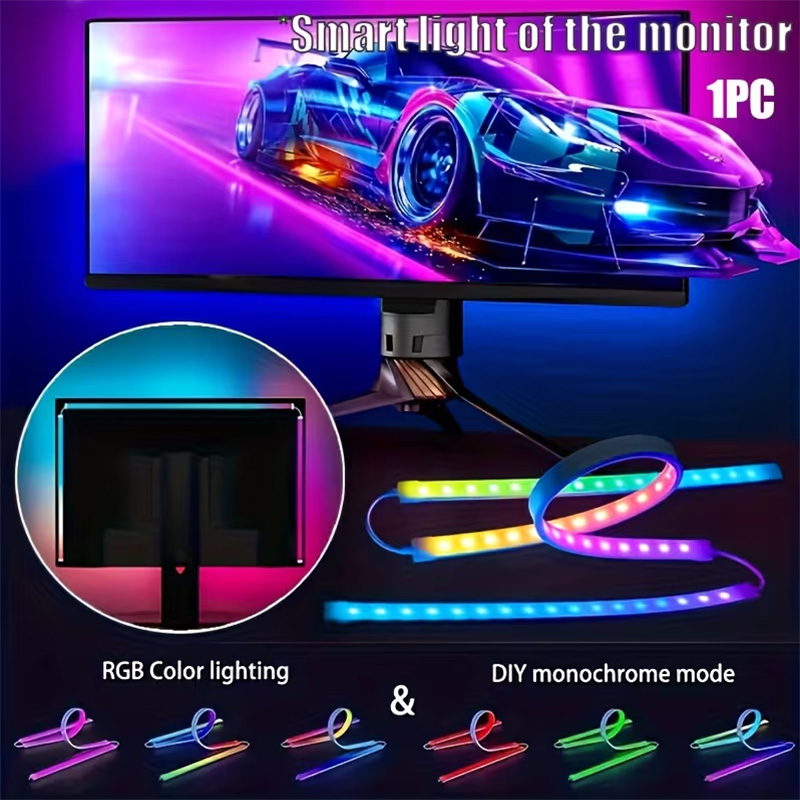 Pc Gaming Gaming - RGB-gamingverlichting Strip Monitor Backlight LED-display Sync