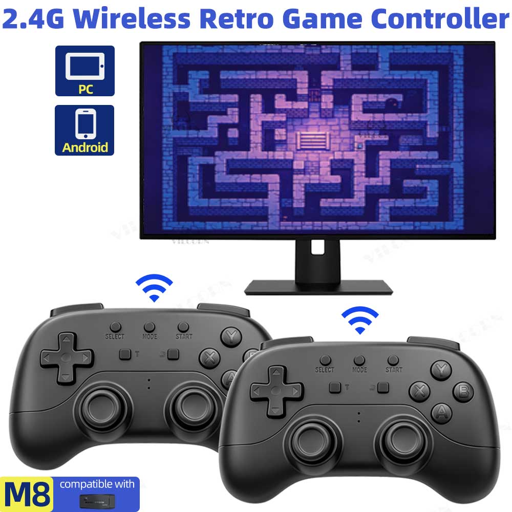 Android Gaming Emulator Pc - 2.4G Draadloze Gamepad Geen Vertraging Retro