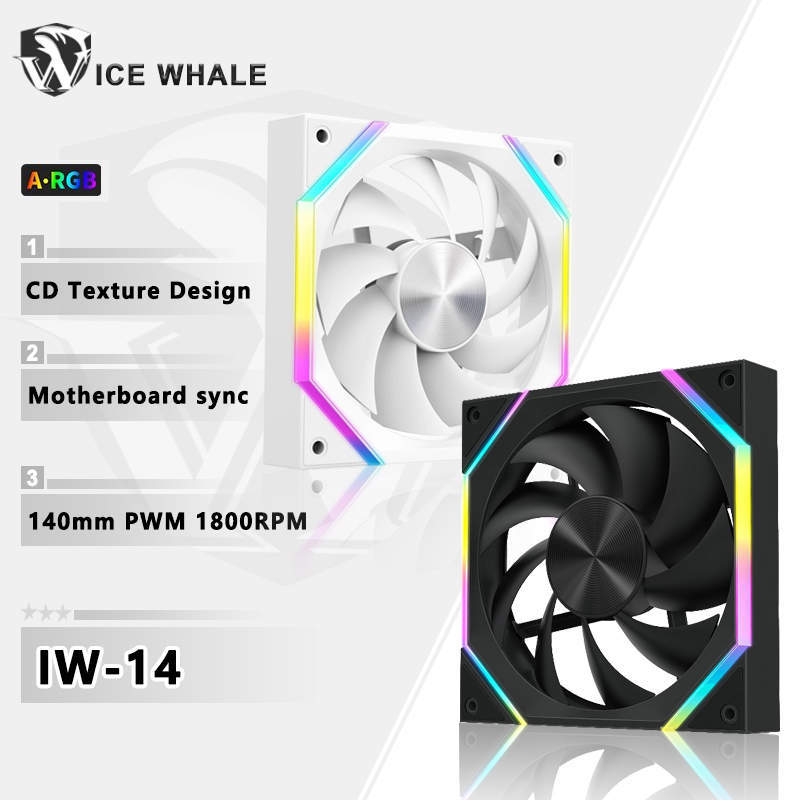 Argb Case Fan - ICE Whale IW-14 Computerchassisventilator 14 cm