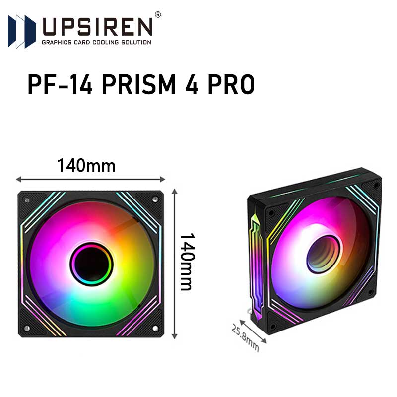 Argb Case Fan - UPSIREN PF-14 PRISM 4PRO Computerchassisventilator 14