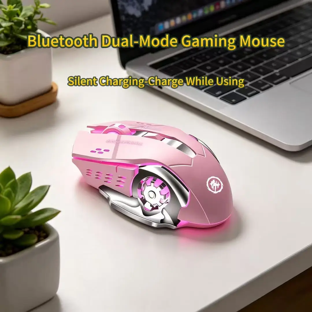 Pc Gaming X3D - Draadloze gamingmuis Bluetooth Dual-Mode Stille, oplaadbare
