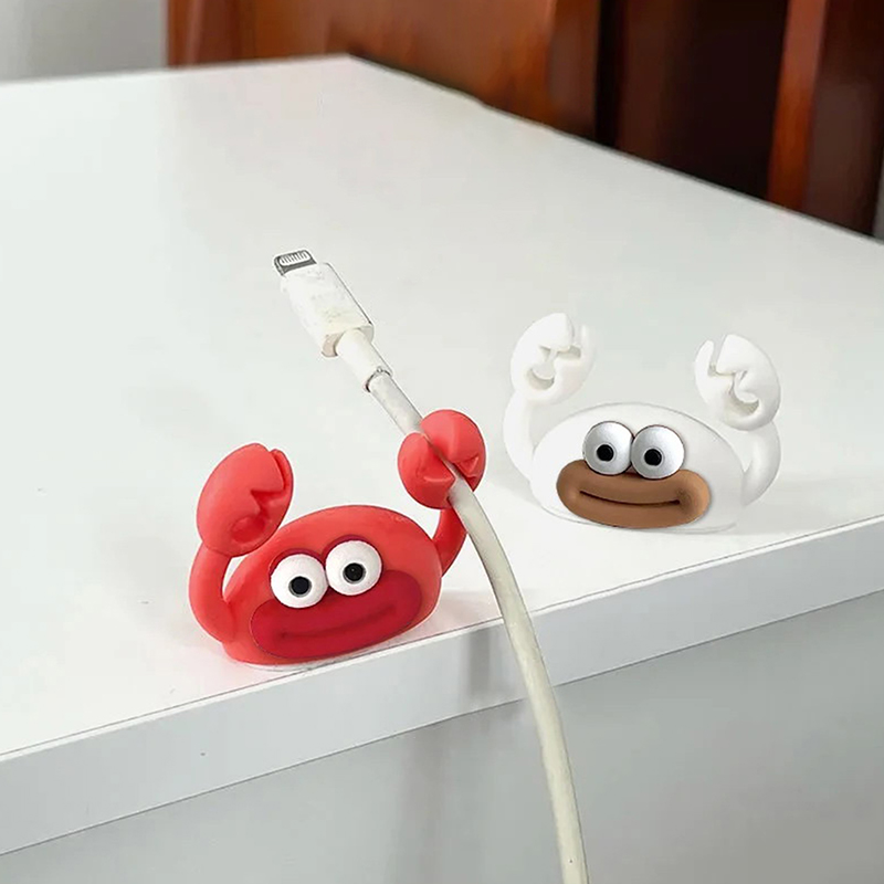 Cable Management Sleeve - Cartoon Krab Kabelhouder Desktop Winder Wire