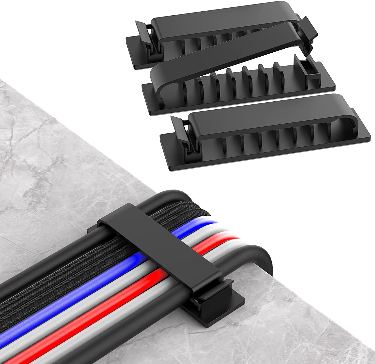 Cable Management Sleeve - Kabelorganizer Snoerbeheer Draadhouder Flexibele USB-kabelopwinder Netjes