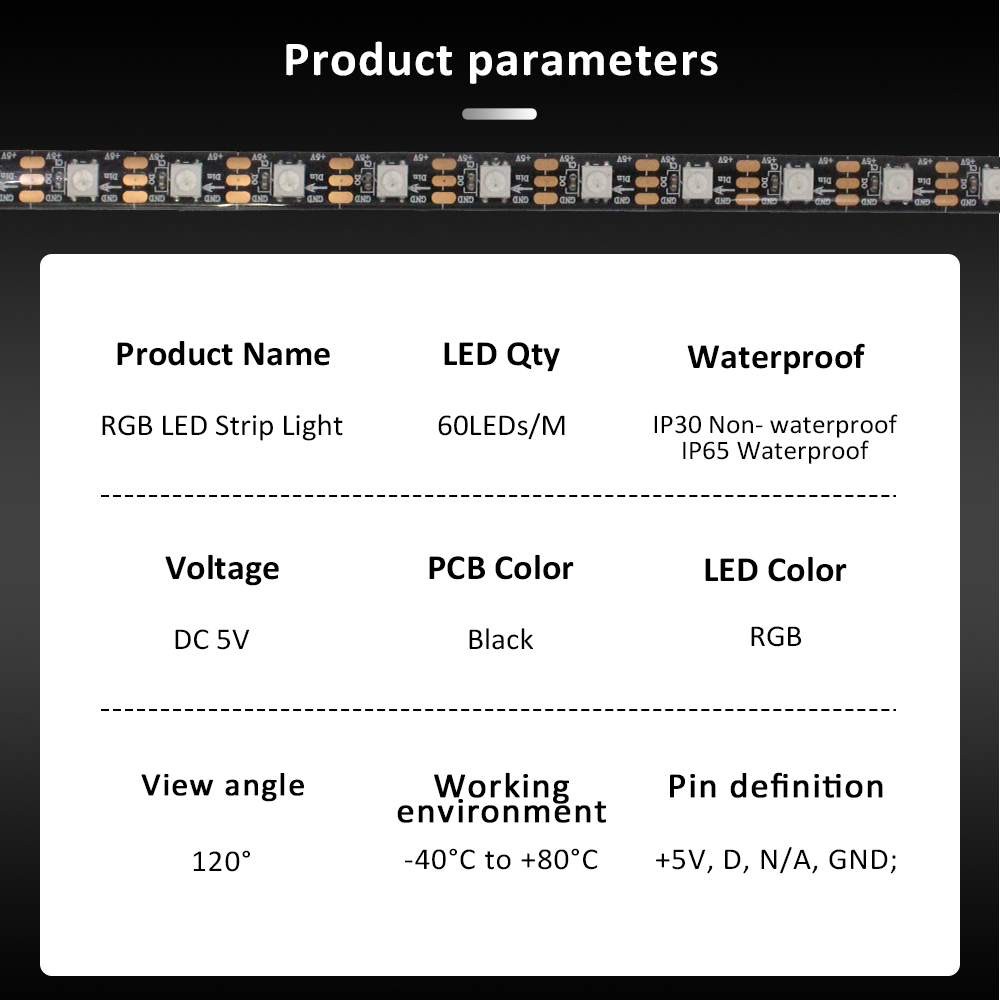 WS2812B 5 V 3Pin ARGB LED Stri - Pc Gaming Aesthetic recensie en prijs