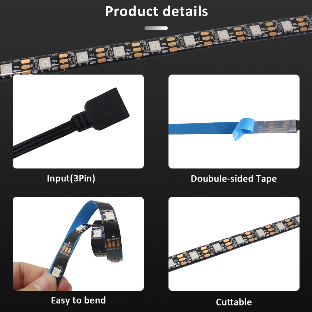 WS2812B 5 V 3Pin ARGB LED Stri - Pc Gaming Aesthetic recensie en prijs