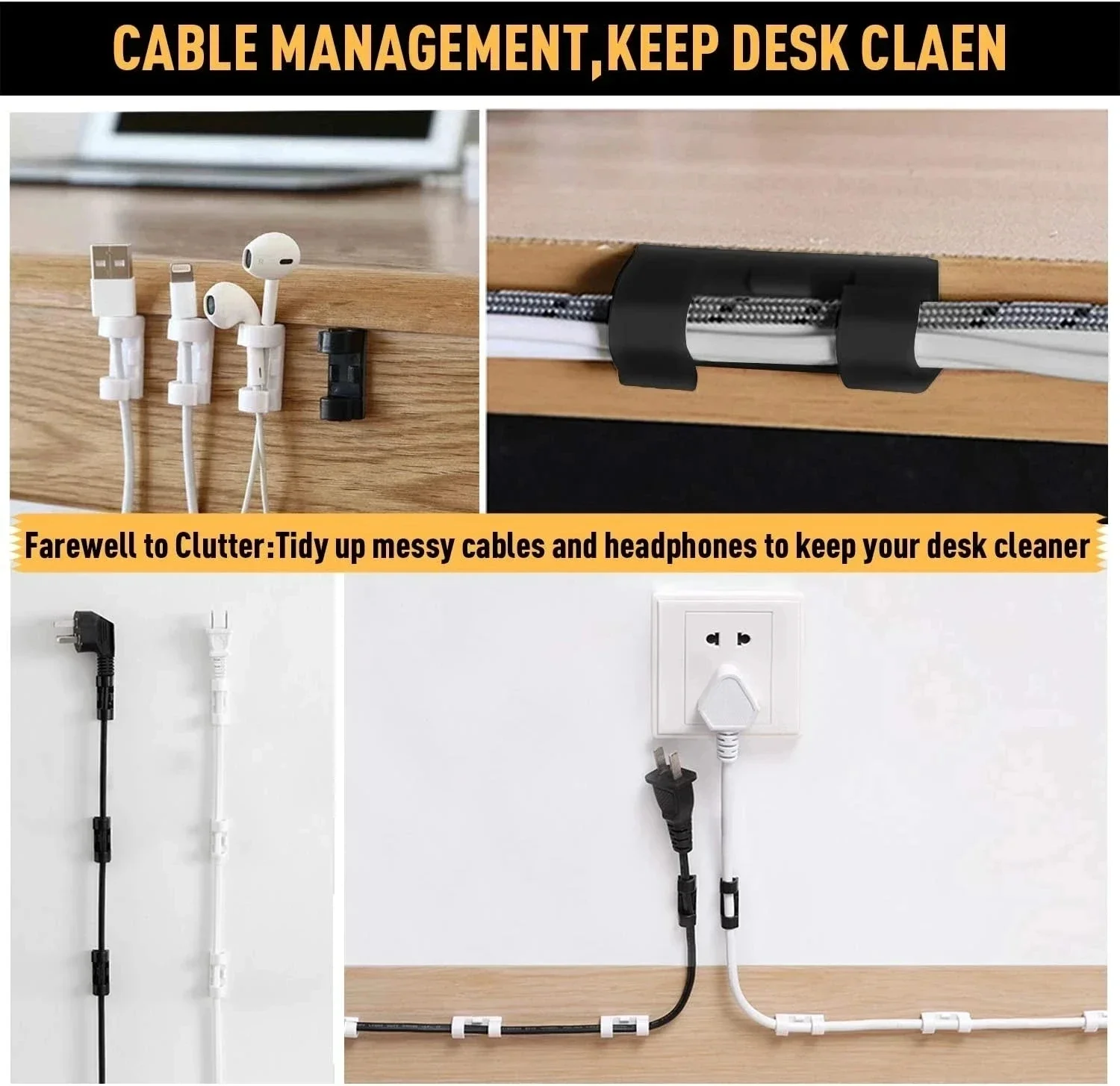Kabelclips Organizer Drop Wire - Cable Management Sleeve recensie en prijs