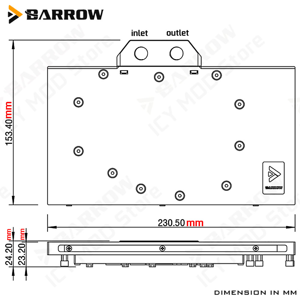Barrow VGA Waterblok voor Giga - Pc Gaming Rtx recensie en prijs