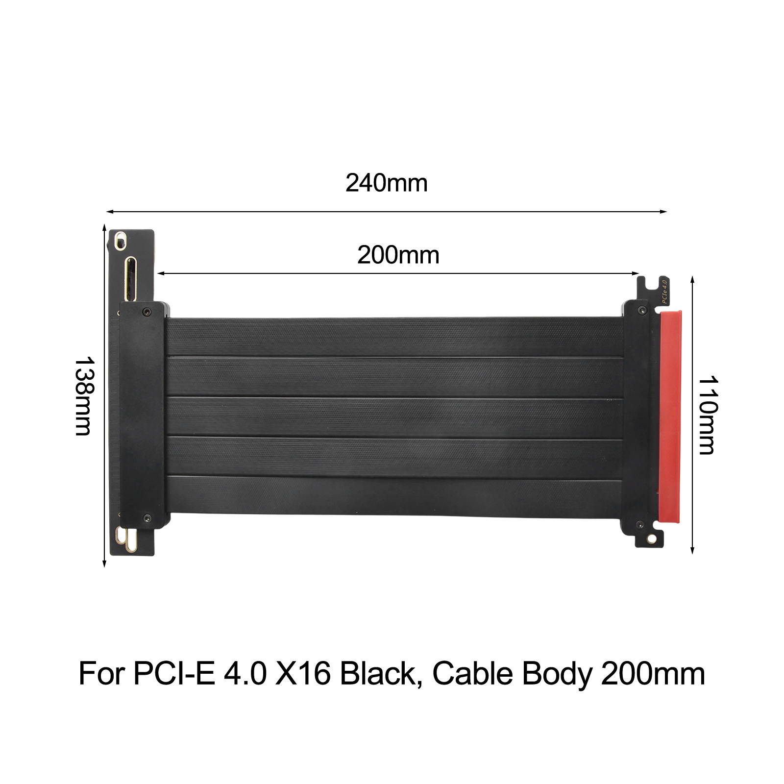 PCIe 4.0 X16 Riserkabel 20cm A - Pcie Riser Cable recensie en prijs