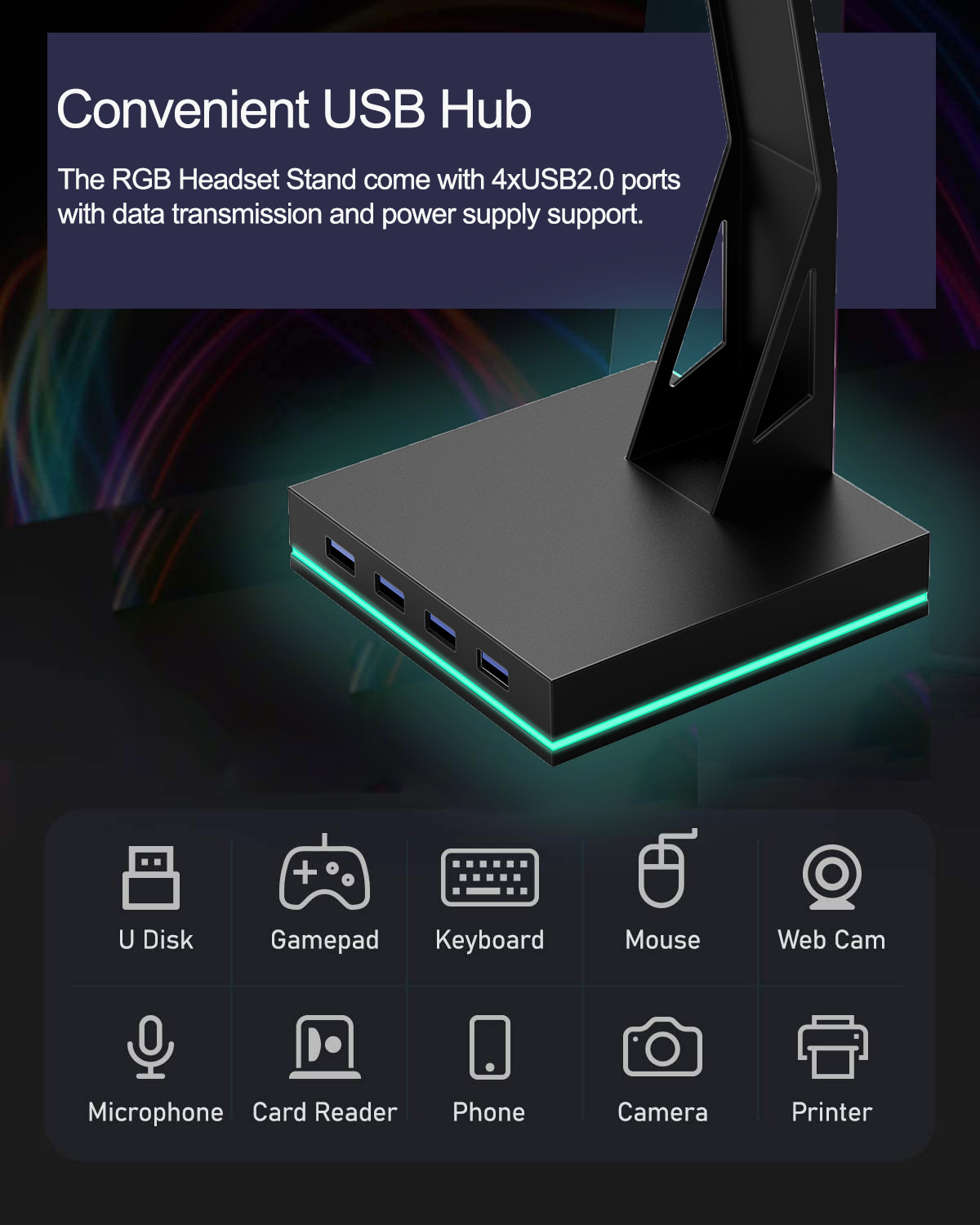 Hete Aanbieding RGB Gaming Sta - Usb Hub Gaming recensie en prijs
