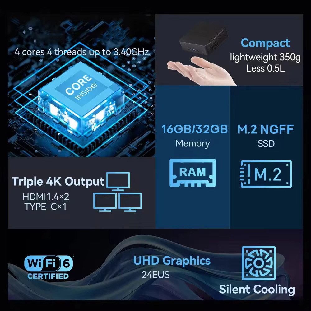 2026 Intel N150 Mini PC Draagb - Pc Gaming Aesthetic recensie en prijs
