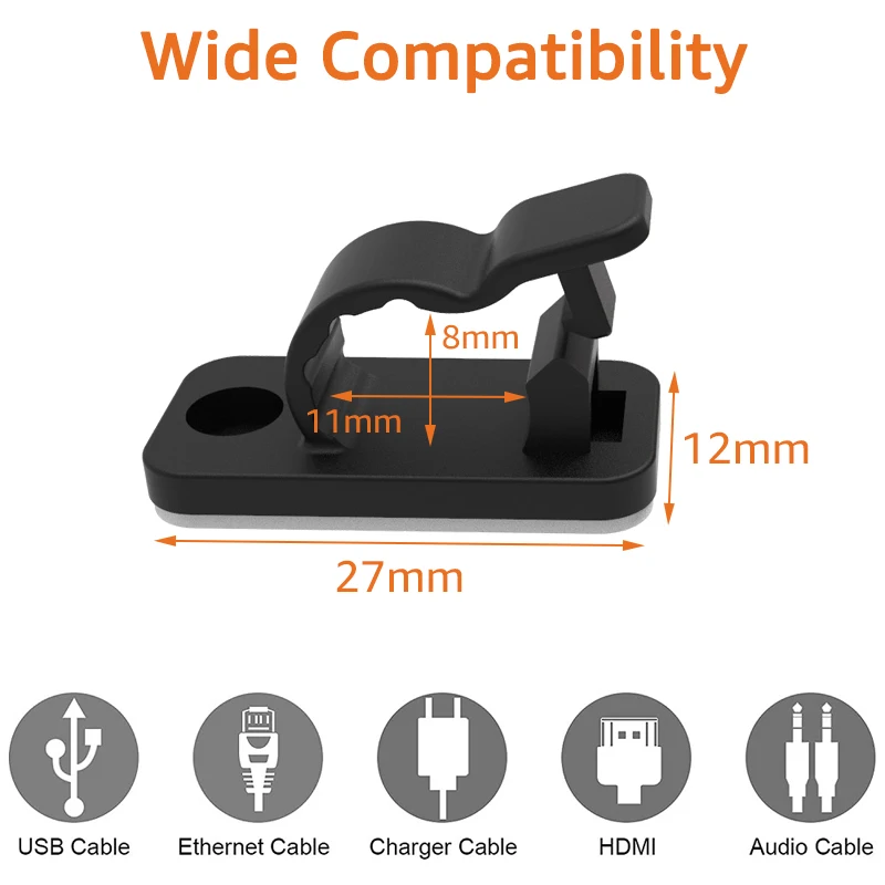 10/50PCS Kabel Organizer Clips - Cable Management Sleeve recensie en prijs