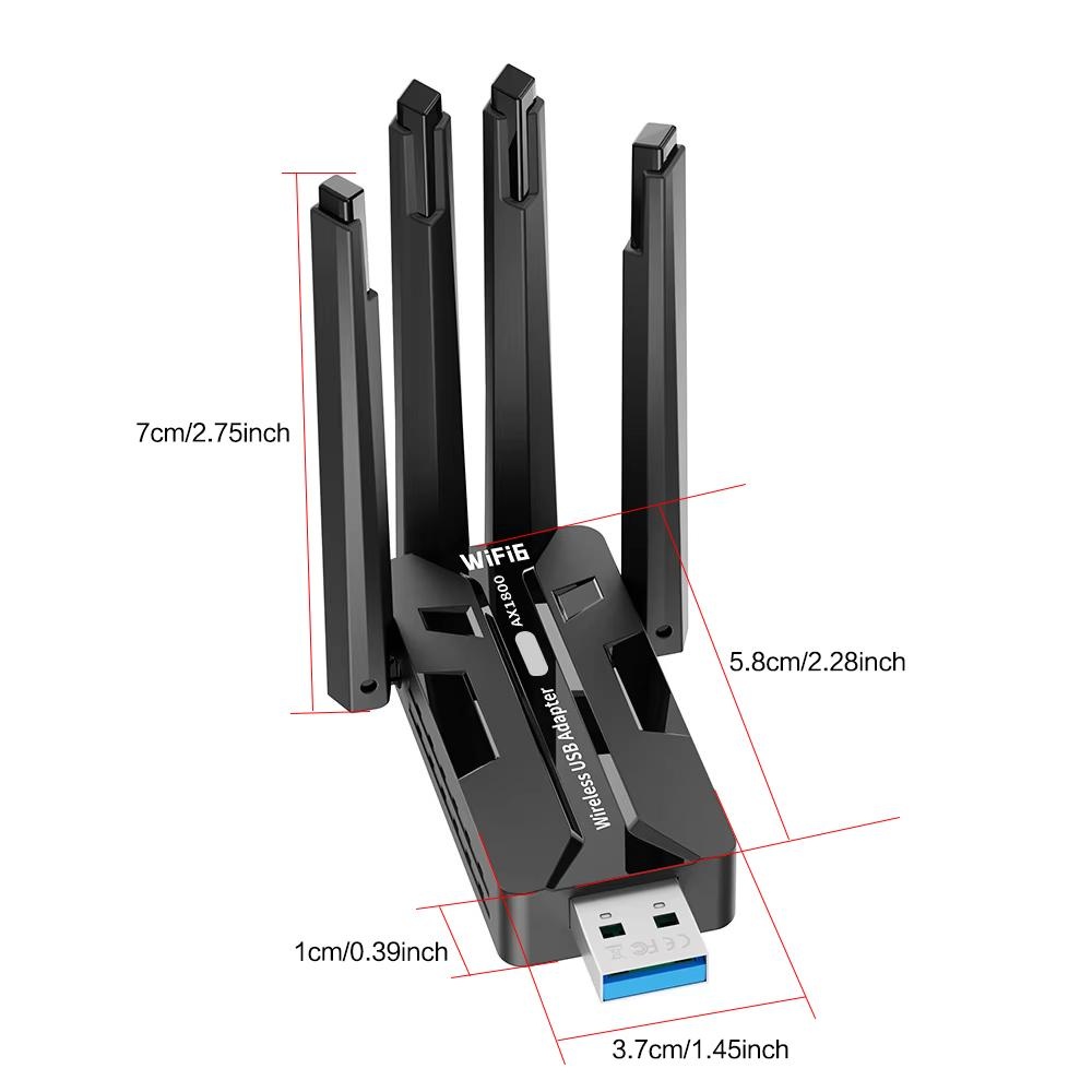 WiFi 6 USB-adapter 1800 Mbps D - Pc Gaming Laptop recensie en prijs